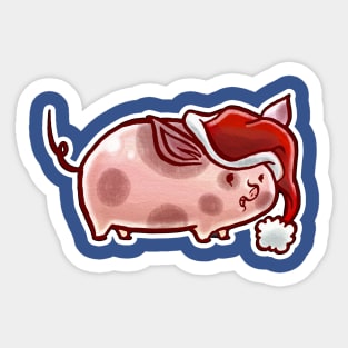 Holiday Pig Sticker